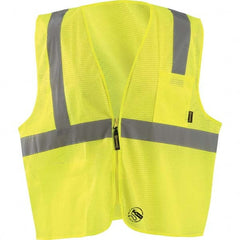 OccuNomix - Size 5XL Hi-Vis Yellow Mesh General Purpose High Visibility Vest - Exact Industrial Supply