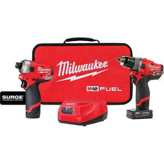 Milwaukee Tool - Cordless Tool Combination Kits Voltage: 12 Tools: Hammer Drill; Impact Driver - Caliber Tooling