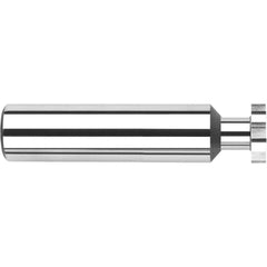 Harvey Tool - 1/2" Cut Diam, 0.5mm Cut Width, 1/2" Shank, Straight-Tooth Woodruff Keyseat Cutter - Exact Industrial Supply