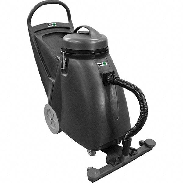 Nilfisk - 18 Gal Plastic Tank, Electric Powered Wet/Dry Vacuum - 1.17 Peak hp, 100/120 Volt, 8 Amps, 9' Hose Fitting, Cloth Filter, Accessories Included - Caliber Tooling