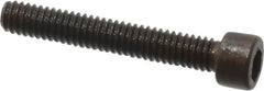 Made in USA - #1-72 UNF Hex Socket Drive, Socket Cap Screw - Alloy Steel, Black Oxide Finish, Fully Threaded, 1/2" Length Under Head - Caliber Tooling