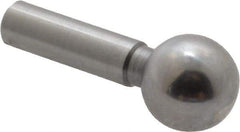 Jergens - 1/4" Ball Diam, 1/8" Shank Diam, Steel Standard Tooling Ball - 9/16" Ball Center to Shank Bottom - Caliber Tooling