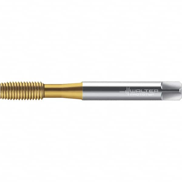 Walter-Prototyp - M8x1.25 DIN 2174 6HX 7.480 Thread Limit Semi-Bottoming Thread Forming Tap - Powdered Metal High Speed Steel, TiN Finish, 90mm OAL, 12mm Thread Length, Right Hand Thread, Series TC420 - Caliber Tooling