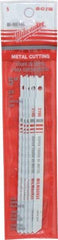 Milwaukee Tool - 5" Long, 24 Teeth per Inch, Bi-Metal Jig Saw Blade - Toothed Edge, 0.2813" Wide x 0.055" Thick, U-Shank - Caliber Tooling