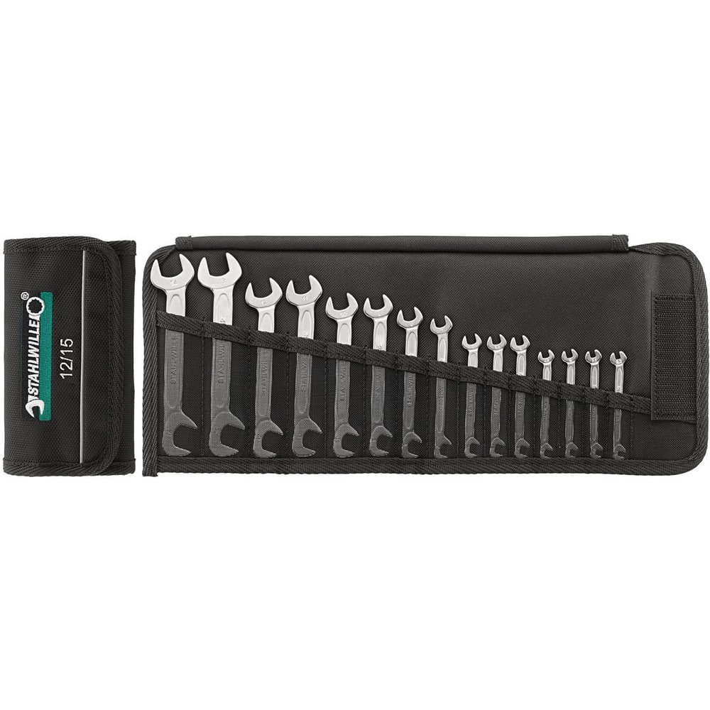 Wrench Sets; Set Type: Double Open Ended Wrench; System Of Measurement: Inch; Container Type: Wallet; Roll; Wrench Size: 5/32 to 9/16 ″; Material: Alloy Steel; Chrome; Finish: Chrome-Plated; Overall Length: 6.4961 in; Non-sparking: No; Corrosion-resistant