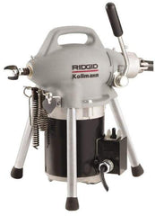 Ridgid - Electric Battery Drain Cleaning Machine - For 3/4" to 4" Pipe, 100' Cable, 400 Max RPM - Caliber Tooling