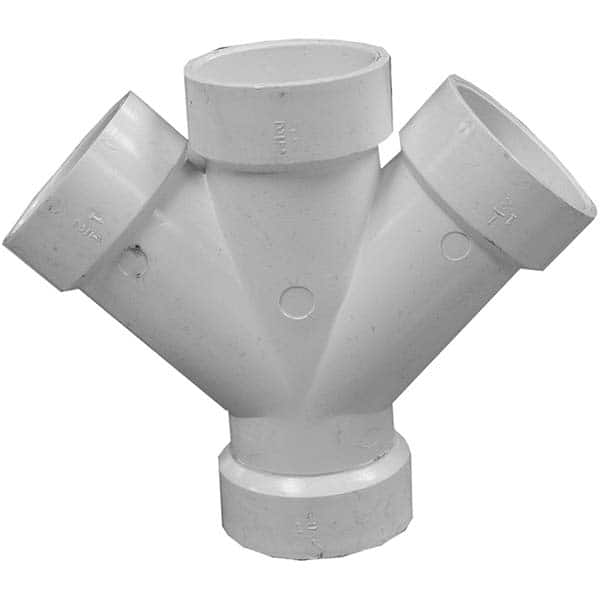 Jones Stephens - Drain, Waste & Vent Pipe Fittings Type: Double Wye Fitting Size: 4 x 3 (Inch) - Caliber Tooling