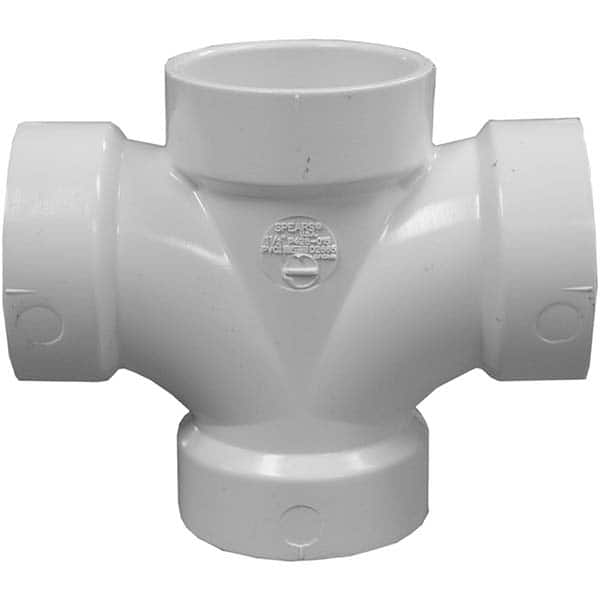 Jones Stephens - Drain, Waste & Vent Pipe Fittings Type: Double Sanitary Tee Fitting Size: 1-1/2 (Inch) - Caliber Tooling