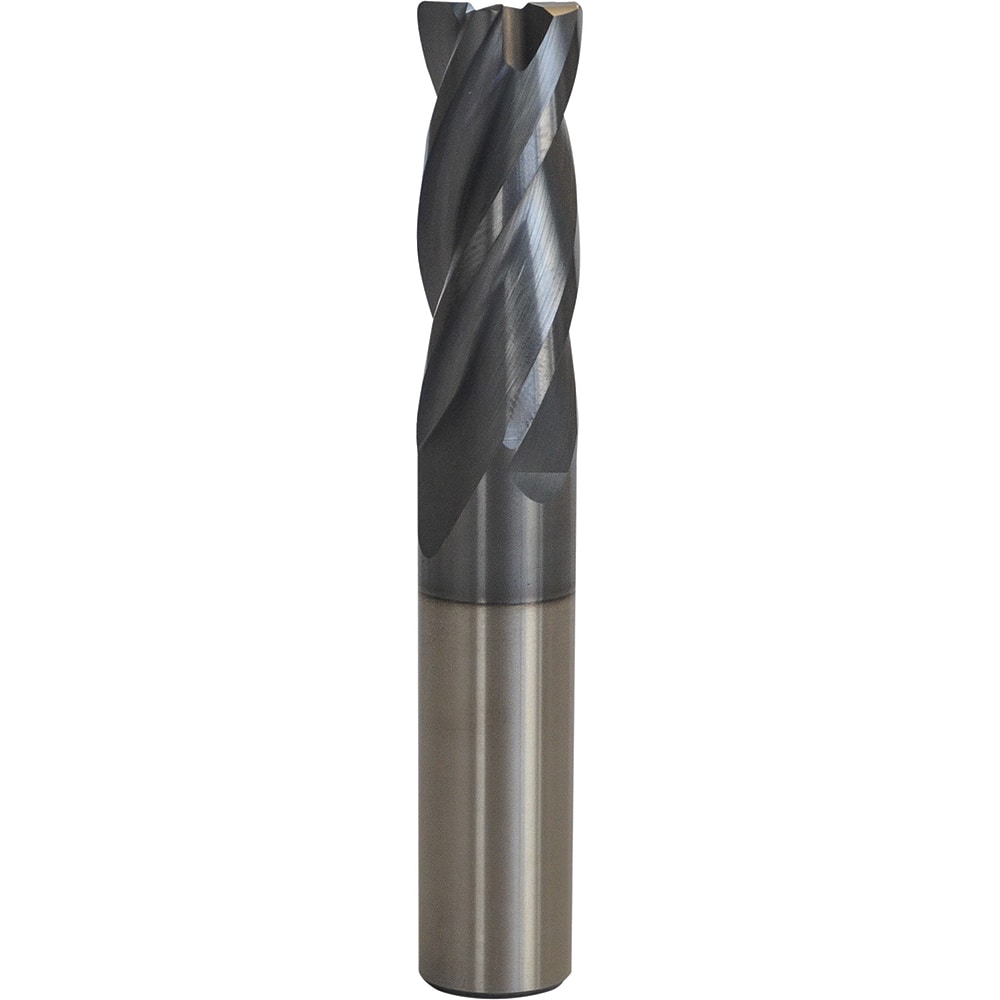 Accupro - 1" Diam 4 Flute Carbide 0.06" Corner Radius End Mill - Exact Industrial Supply