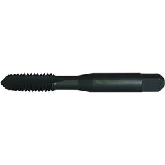 Greenfield Threading - 1/4-20 UNC Class 2B 3-Flute Black Oxide Finish High Speed Steel Spiral Point Tap - Exact Industrial Supply