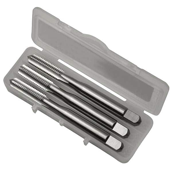 Greenfield Threading - Tap Sets Thread Size: #10-32 Number of Flutes: 4 - Caliber Tooling