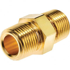 USA Sealing - 1/4" Brass Pipe Hex Nipple - Caliber Tooling