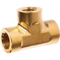 USA Sealing - 3/4" Brass Pipe Female Tee - Caliber Tooling