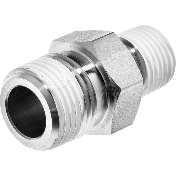 Pipe Reducing Hex Nipple: 1/2 x 1/8″ Fitting, 316 Stainless Steel MNPT x MNPT, 7,200 psi