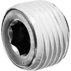 USA Sealing - 3/8" Galvanized Steel Pipe Hex Socket Plug - Caliber Tooling