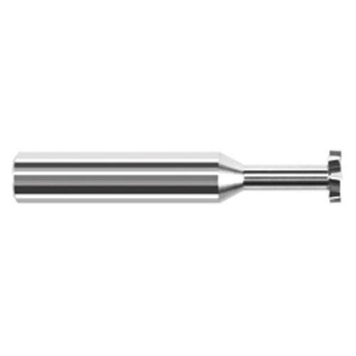 Staggered Tooth - 0.3750″ (3/8″) Cutter Diameter × 0.0620″ (1/16″) Width × 0.5630″ Neck Length Carbide Square Stagger Keyseat Cutter, 8 Flutes - Exact Industrial Supply