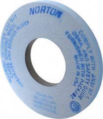 Norton - 12" Diam x 5" Hole x 1" Thick, I Hardness, 46 Grit Surface Grinding Wheel - Ceramic, Type 1, Coarse Grade, 2,070 Max RPM, Vitrified Bond, No Recess - Caliber Tooling