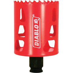 Freud - 2-1/4" Diam, 2-3/8" Cutting Depth, Hole Saw - Bi-Metal Saw, Toothed Edge - Caliber Tooling