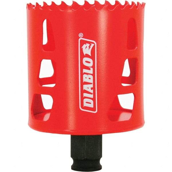 Freud - 2-1/2" Diam, 2-3/8" Cutting Depth, Hole Saw - Bi-Metal Saw, Toothed Edge - Caliber Tooling