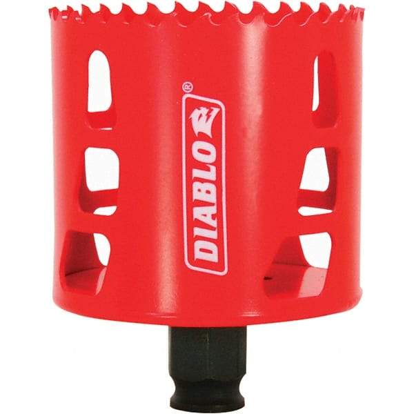 Freud - 2-3/4" Diam, 2-3/8" Cutting Depth, Hole Saw - Bi-Metal Saw, Toothed Edge - Caliber Tooling