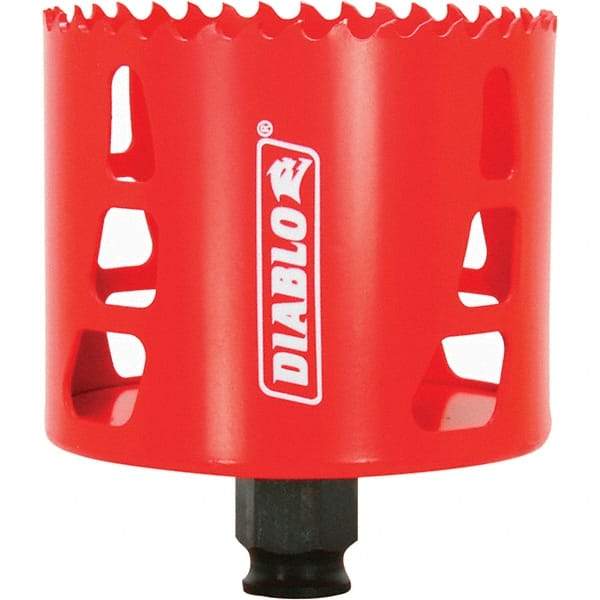 Freud - 3-1/8" Diam, 2-3/8" Cutting Depth, Hole Saw - Bi-Metal Saw, Toothed Edge - Caliber Tooling