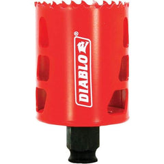 Freud - 2-1/8" Diam, 2-3/8" Cutting Depth, Hole Saw - Bi-Metal Saw, Toothed Edge - Caliber Tooling