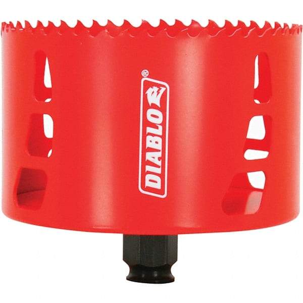 Freud - 4-1/8" Diam, 2-3/8" Cutting Depth, Hole Saw - Bi-Metal Saw, Toothed Edge - Caliber Tooling