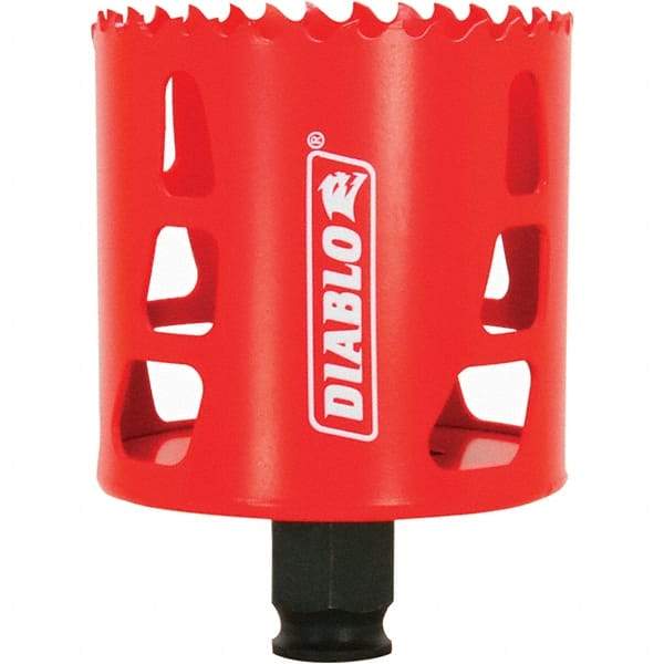 Freud - 2-5/8" Diam, 2-3/8" Cutting Depth, Hole Saw - Bi-Metal Saw, Toothed Edge - Caliber Tooling