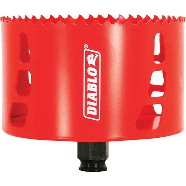 Freud - 4-1/4" Diam, 2-3/8" Cutting Depth, Hole Saw - Bi-Metal Saw, Toothed Edge - Caliber Tooling