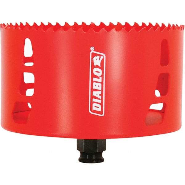 Freud - 4-3/4" Diam, 2-3/8" Cutting Depth, Hole Saw - Carbide-Tipped Saw, Toothed Edge - Caliber Tooling