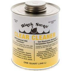 Black Swan - 1 Qt All-Purpose Cleaner - Clear, Use with ABS, PVC & CPVC up to 6" Diam - Caliber Tooling