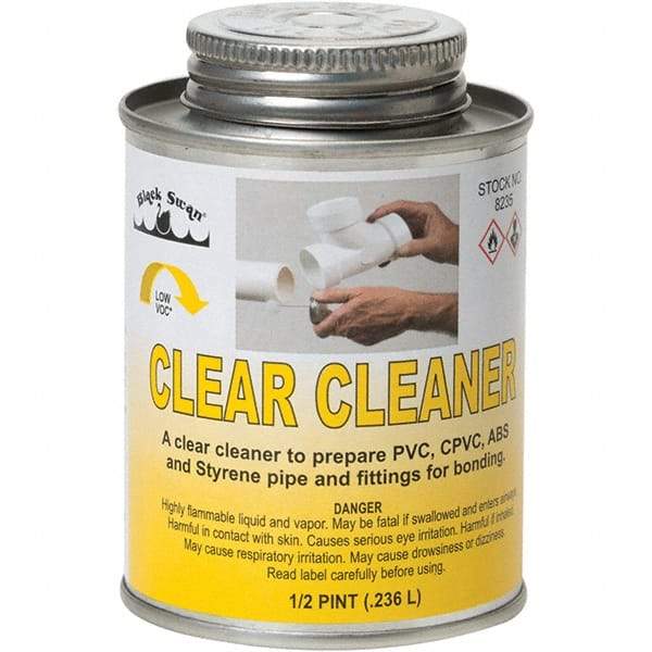 Black Swan - 1/2 Pt All-Purpose Cleaner - Clear, Use with ABS, PVC & CPVC up to 6" Diam - Caliber Tooling