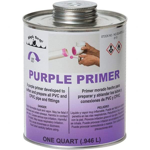 Black Swan - 1 Qt All Purpose Primer/Cleaner - Purple, Use with PVC & CPVC - Caliber Tooling