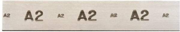 Starrett - 36 Inch Long x 3 Inch Wide x 1/16 Inch Thick, Tool Steel Air Hardening Flat Stock - + 0.25 Inch Long Tolerance, + 0.000-0.005 Inch Wide Tolerance, +/- 0.001 Inch Thickness Tolerance, +/- 0.001 Inch Square Tolerance, AISI Type A2 Air Hardening - Caliber Tooling