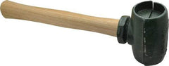 Garland - 3-1/2 Lb Head 2" Face Malleable Iron Split Head Hammer - Wood Handle - Caliber Tooling