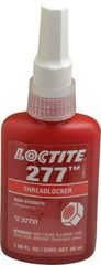 Loctite - 50 mL Bottle, Red, High Strength Liquid Threadlocker - Series 277, 24 hr Full Cure Time, Hand Tool, Heat Removal - Caliber Tooling