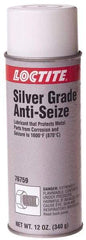 Loctite - 12 oz Aerosol High Temperature Anti-Seize Lubricant - Silver Colored, 1,600°F, Silver Colored, Water Resistant - Caliber Tooling