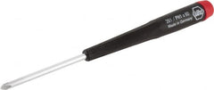 Wiha - #1, 6-11/16" OAL, Standard Phillips Screwdriver - 2-3/8" Blade Length, Ergonomic Handle - Caliber Tooling