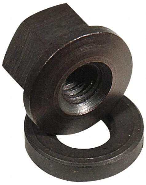 Jergens - 1/2-13, Flange Nut - Steel, Black Oxide Finish - Caliber Tooling