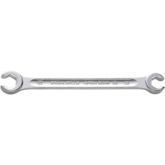 Flare Nut Wrenches; Type: Open End; Size (Inch): 14mm; 17 mm; Size (mm): 14mm; 17 mm; Head Type: Double; Offset; Opening Type: 12-Point Flare Nut; Head Offset Angle: 10; Non-sparking: No; Insulated: No; Magnetic: No; Corrosion-resistant: No; Ratcheting: N