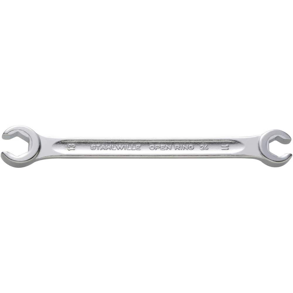 Flare Nut Wrenches; Type: Open End; Size (Inch): 3/8 in; 7/16 in; Size (mm): 3/8 in; 7/16 in; Head Type: Double; Offset; Opening Type: 6-Point Flare Nut; Head Offset Angle: 10; Non-sparking: No; Insulated: No; Magnetic: No; Corrosion-resistant: No; Ratche