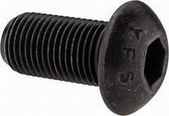 Value Collection - 1/2-20 UNF Hex Socket Drive, Button Screw - Alloy Steel, Black Oxide Finish, Fully Threaded, 1" Length Under Head - Caliber Tooling