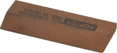 Norton - 2-1/4" Long x 7/8" Diam x 3/16" Thick, Aluminum Oxide Sharpening Stone - Round, Medium Grade - Caliber Tooling