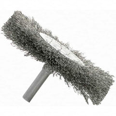 Brush Research Mfg. - 2" OD, Crimped Carbon Wheel Brush - 5/16" Face Width, 1/2" Trim Length, 25,000 RPM - Caliber Tooling