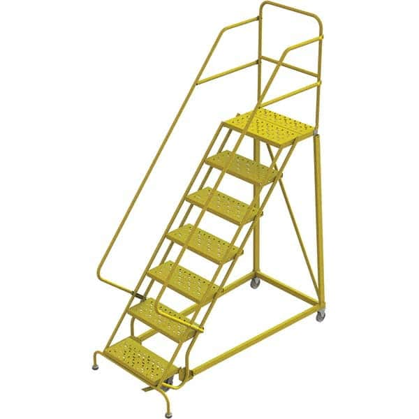 TRI-ARC - Rolling & Wall Mounted Ladders & Platforms Type: Stairway Slope Ladder Style: Forward Descent 50 Degree Incline - Caliber Tooling