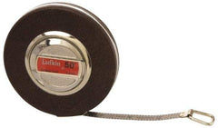 Lufkin - 50' x 3/8" White Blade Tape Measure - 1/10" Graduation, B4 Graduation Style, Black Case - Caliber Tooling