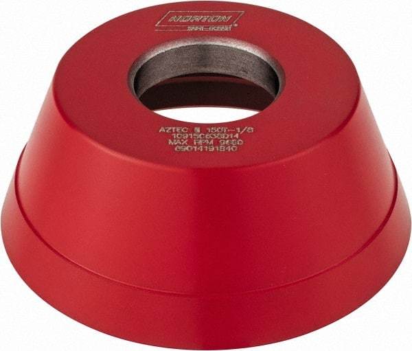 Norton - 3-3/4" Diam, 1-1/4" Hole Size, 1-1/2" Overall Thickness, 150 Grit, Type 11 Tool & Cutter Grinding Wheel - Very Fine Grade, CBN, Resinoid Bond - Caliber Tooling