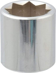 Proto - 1", 1/2" Drive, Standard Hand Socket - 8 Points, 1-3/4" OAL, Alloy Steel, Chrome Finish - Caliber Tooling