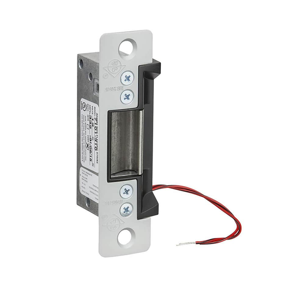 Electric Strikes; Product Type: Electric Strike; Length (Inch): 4.88; Power Type: DC; Strike Material: Stainless Steel; Door Frame Material: Aluminum; Voltage: 24V; For Use With: Adams Rite Deadlatches or Cylindrical Locksets with 1/2″ to 5/8″ Latchbolt P