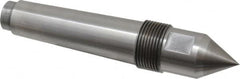 Riten - 1-1/4" Head Diam, Carbide-Tipped Steel Standard Point Solid Dead Center - 4MT Morse Taper, 1-1/4" Point Diam, 2" Point Length, 2-29/32" OAL - Caliber Tooling